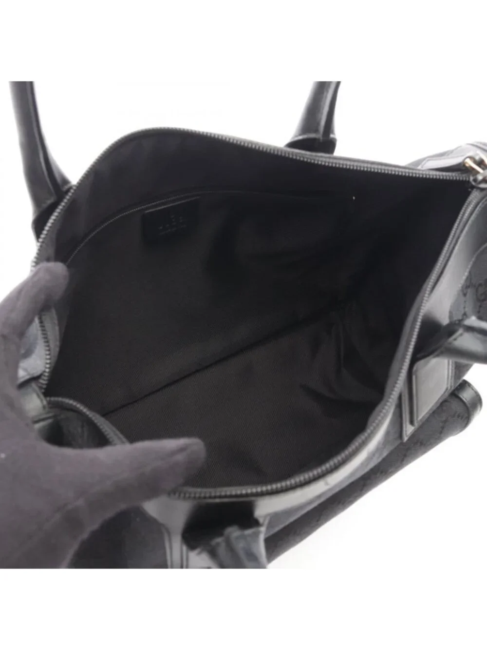 Gucci Handbag GG Canvas 000 Black Tote Bag
